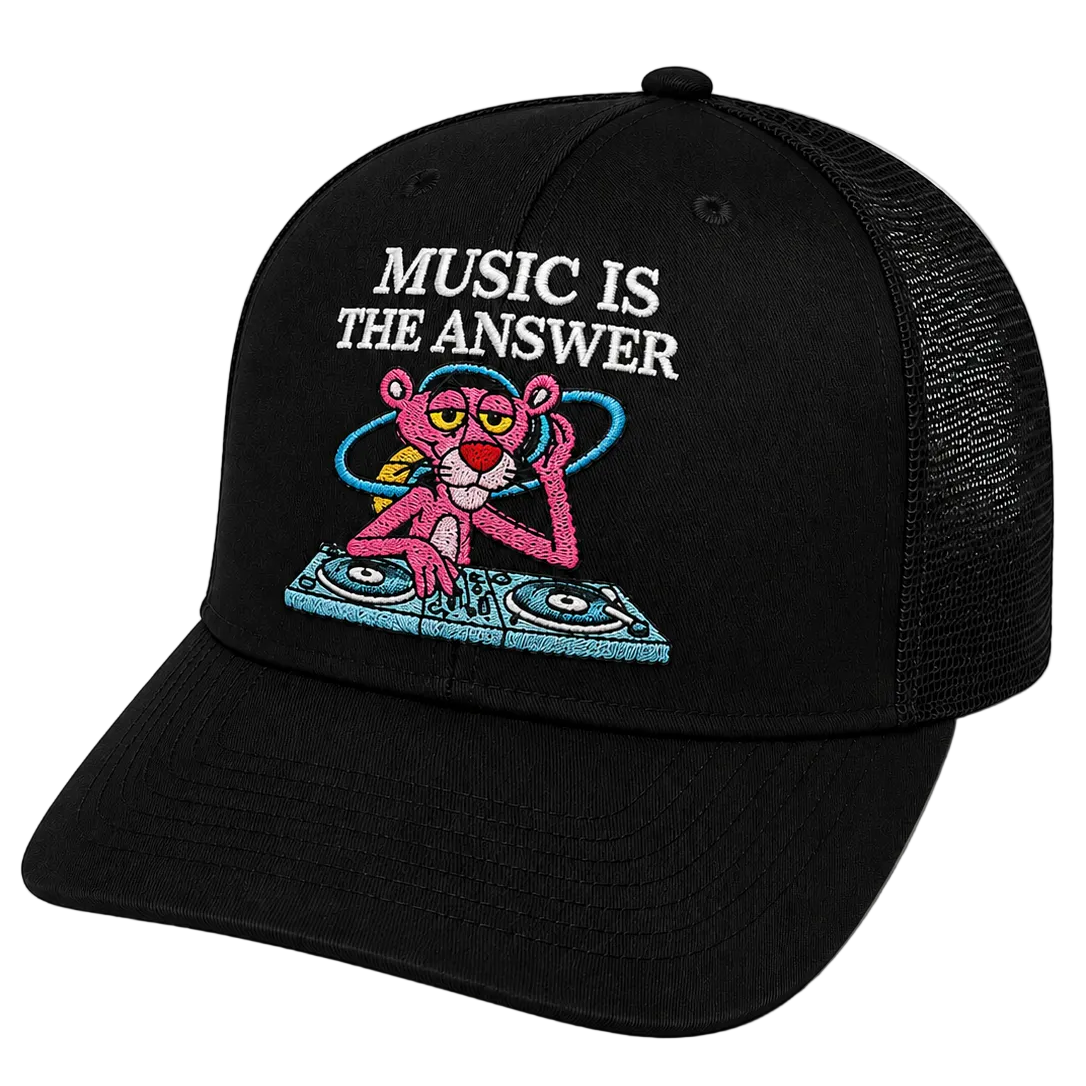 Pink Panther Music Black Snapback Cap - Fezzy Caps – Fezzy caps