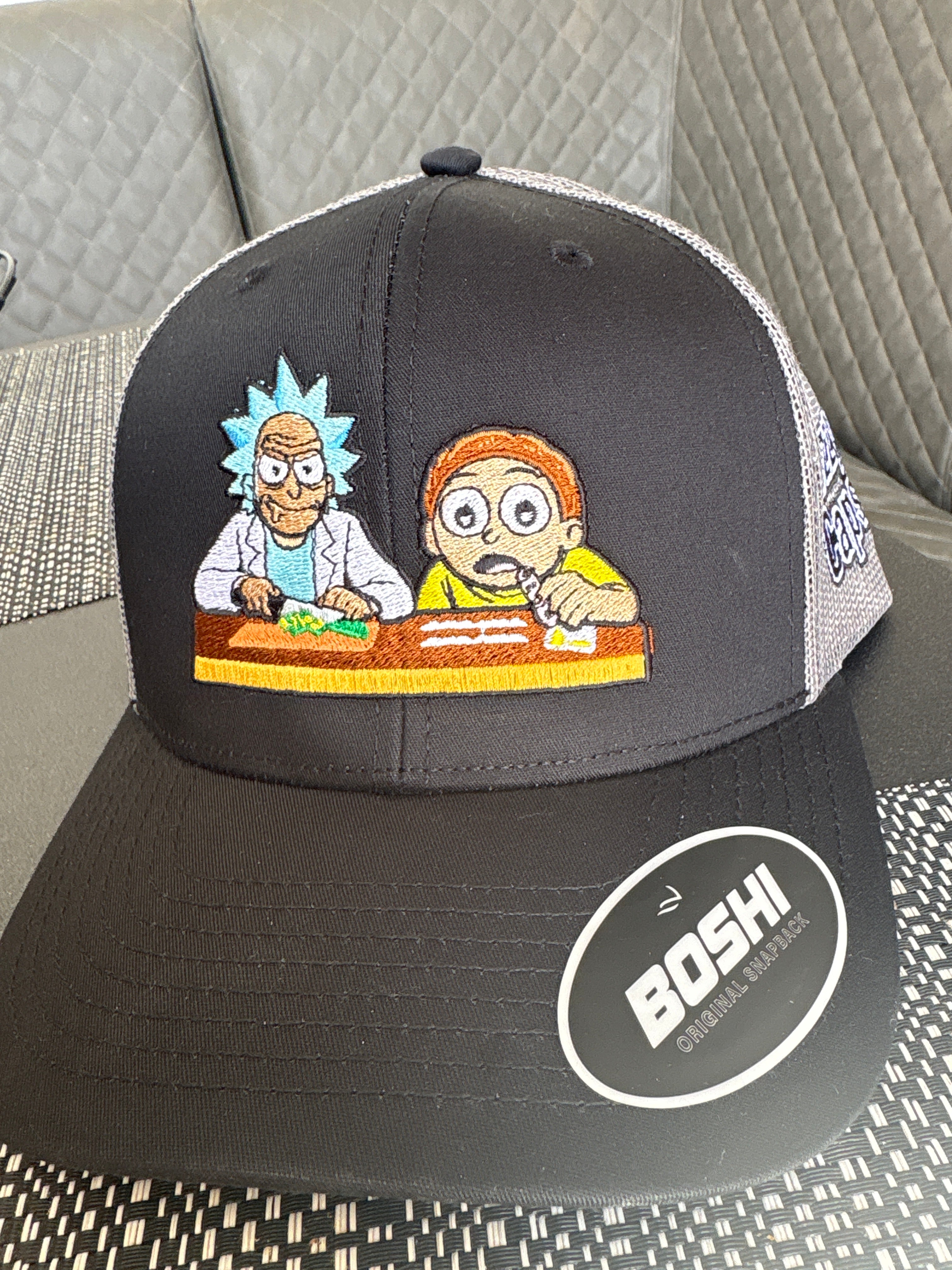 Pickle rick and snorty- black & Grey