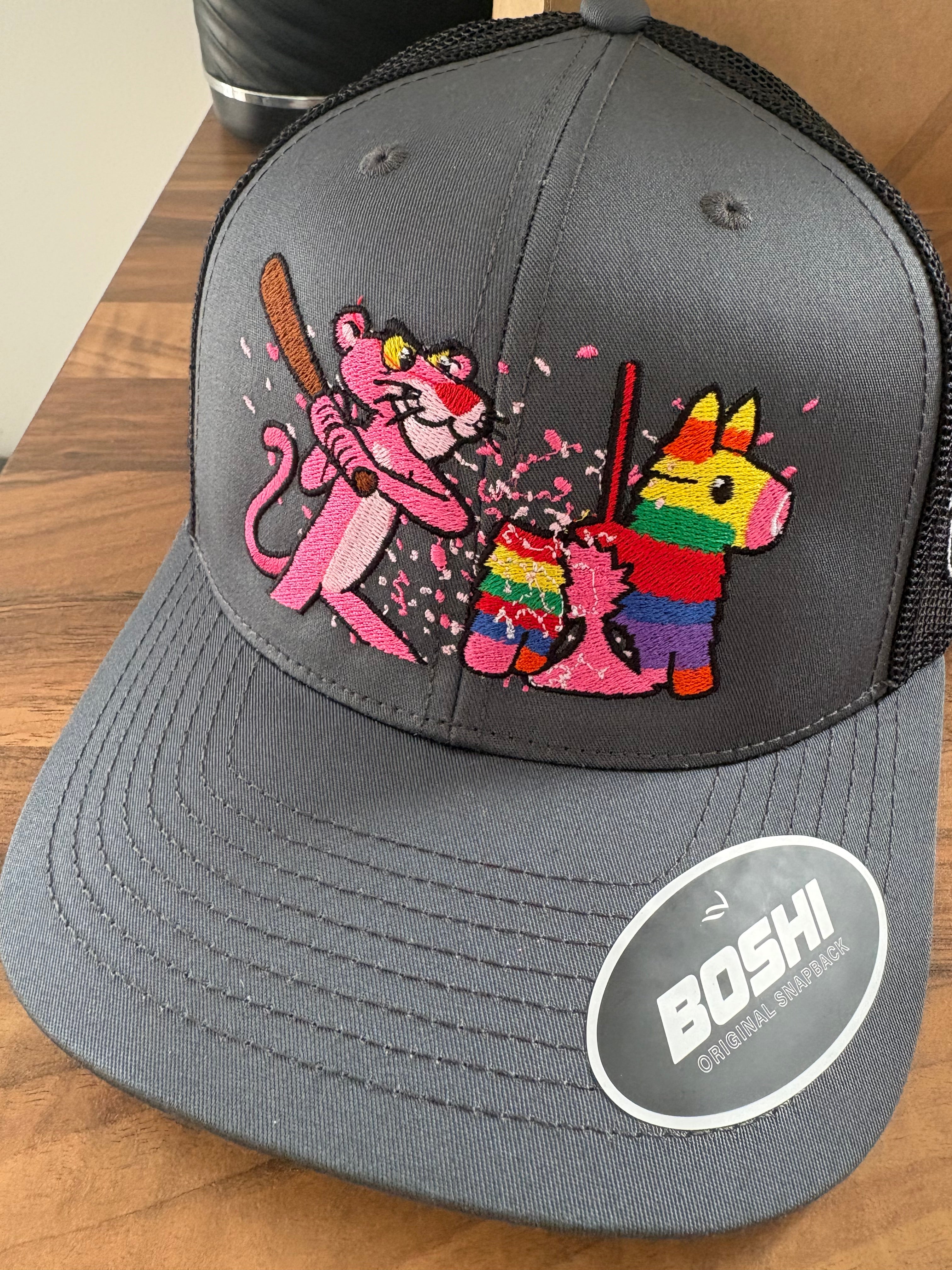 Pink piñata party-grey/ black