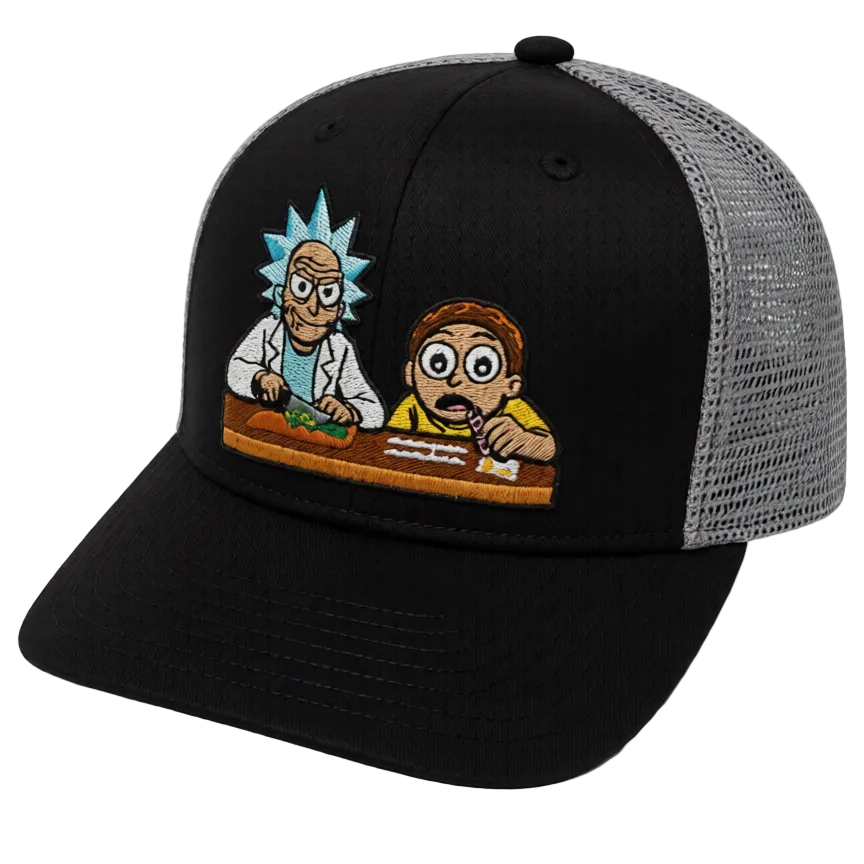 Pickle rick and snorty- black & Grey
